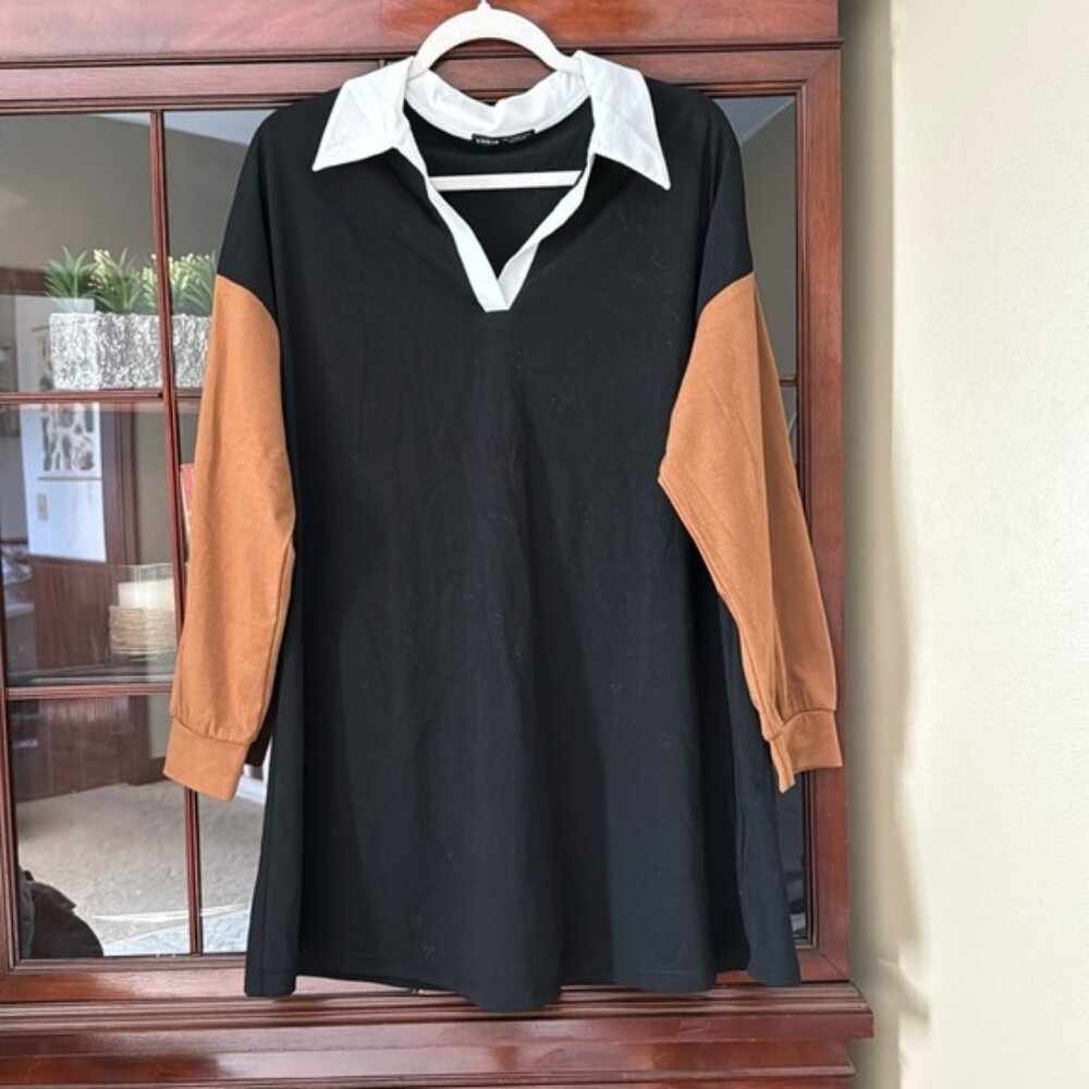 Long sleeve mini dress, size large